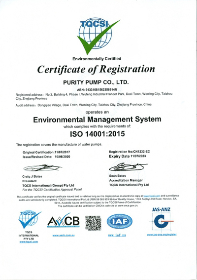 Système de gestion environnementale ISO14001